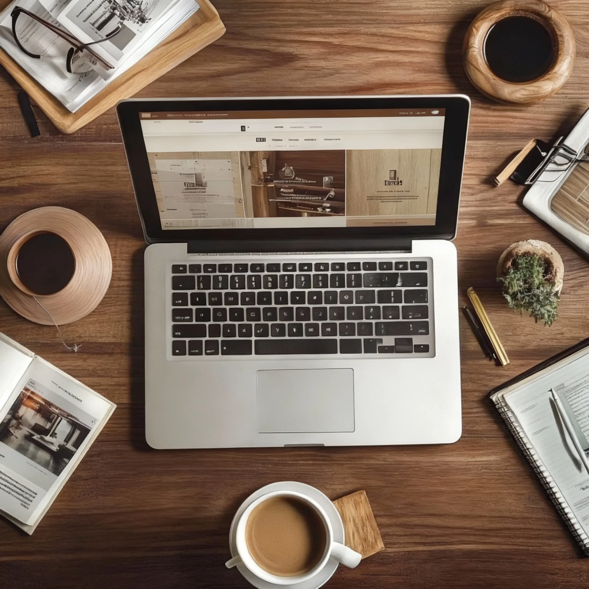 Ordenador portatil con una página web abierta