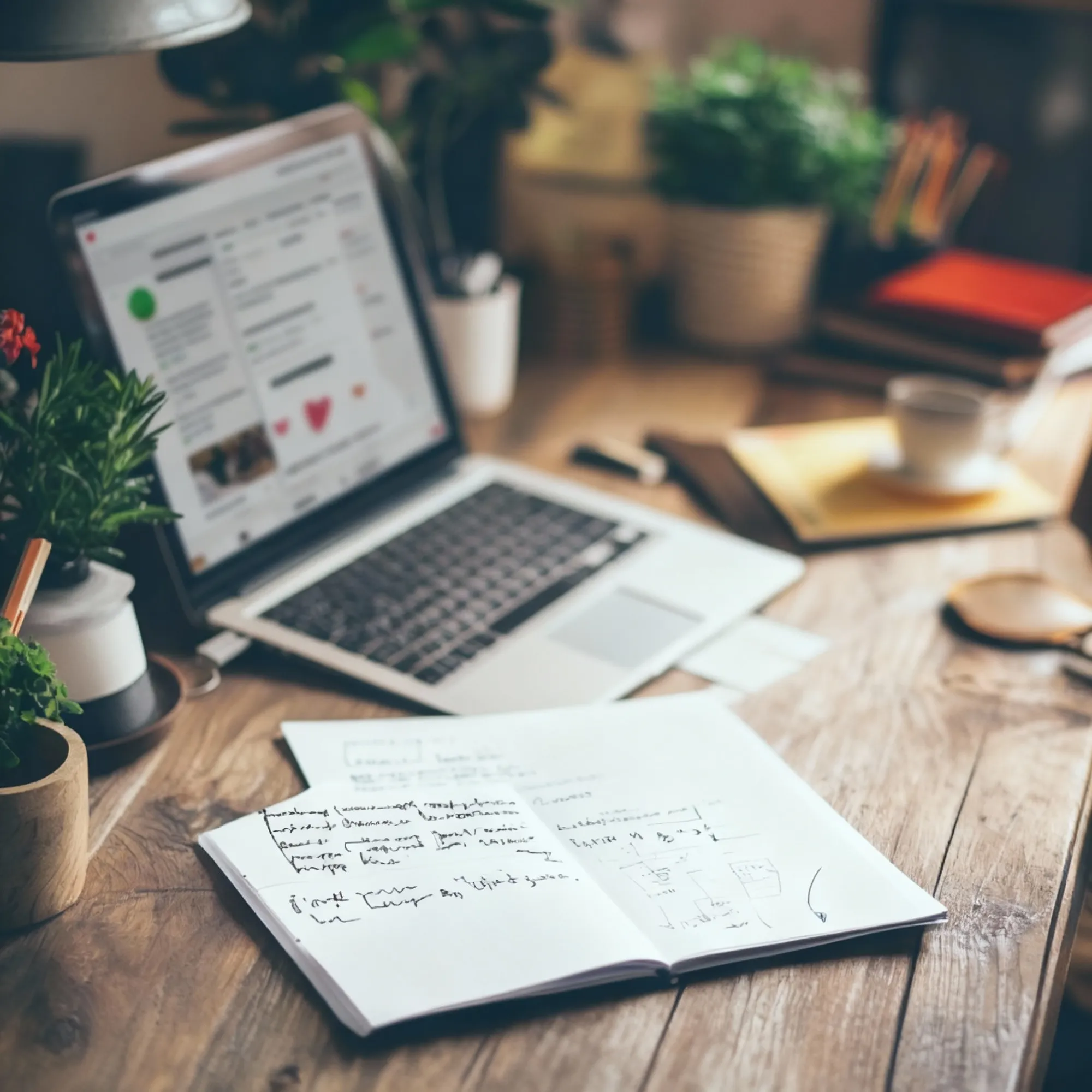 Ordenador portatil con una página web abierta